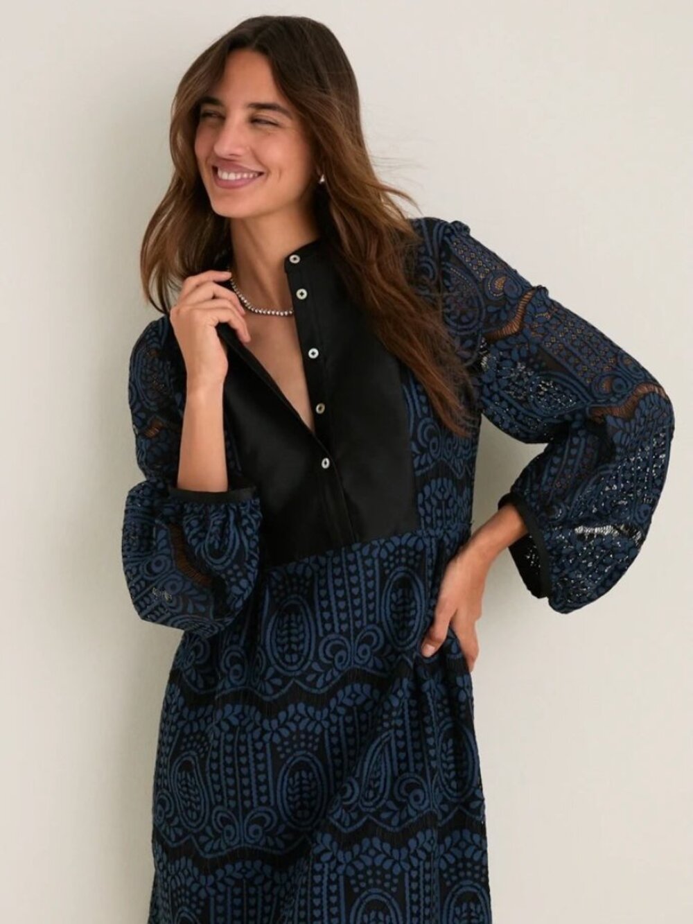 Tuckernuck Navy Lace Calliope Mini Dress NWT